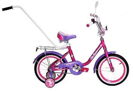 2-х колесный велосипед BA Princess 14" 1s, с ручкой, цвет розово-сиреневый 